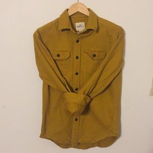 Mustard Yellow Corduroy Button Up